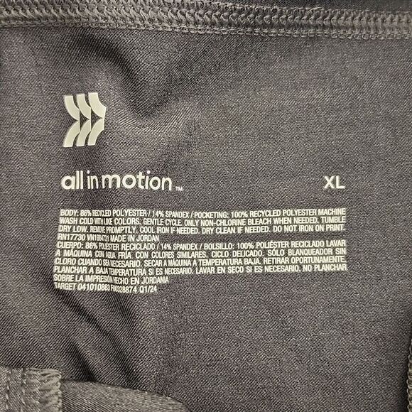 ALL IN MOTION Men's Zippered Side Pockets Gray Elastic Waist Shorts Activewea XL - Picture 3 of 9